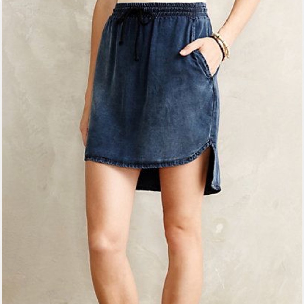 Anthropologie Cloth & Stone | Chambray Skirt - Picture 1 of 7